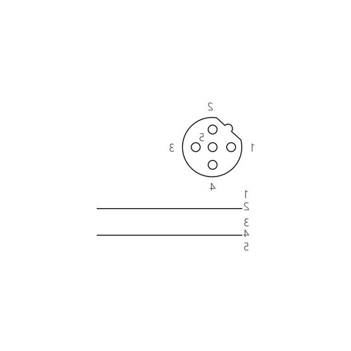 M12 5Pin、B-coded、Female、Profibus  flanged connector、0C4081-xxx