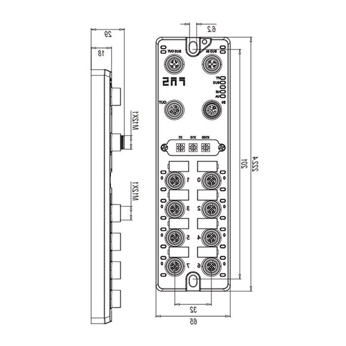 Support Profibus-DP master、8 ports、IO-Link Master、M12 interface、8DI/DO configurable 、PNP、Remote module、 003B31